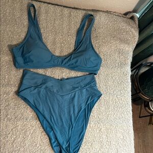 Aerie Blue High-Waisted Bikini